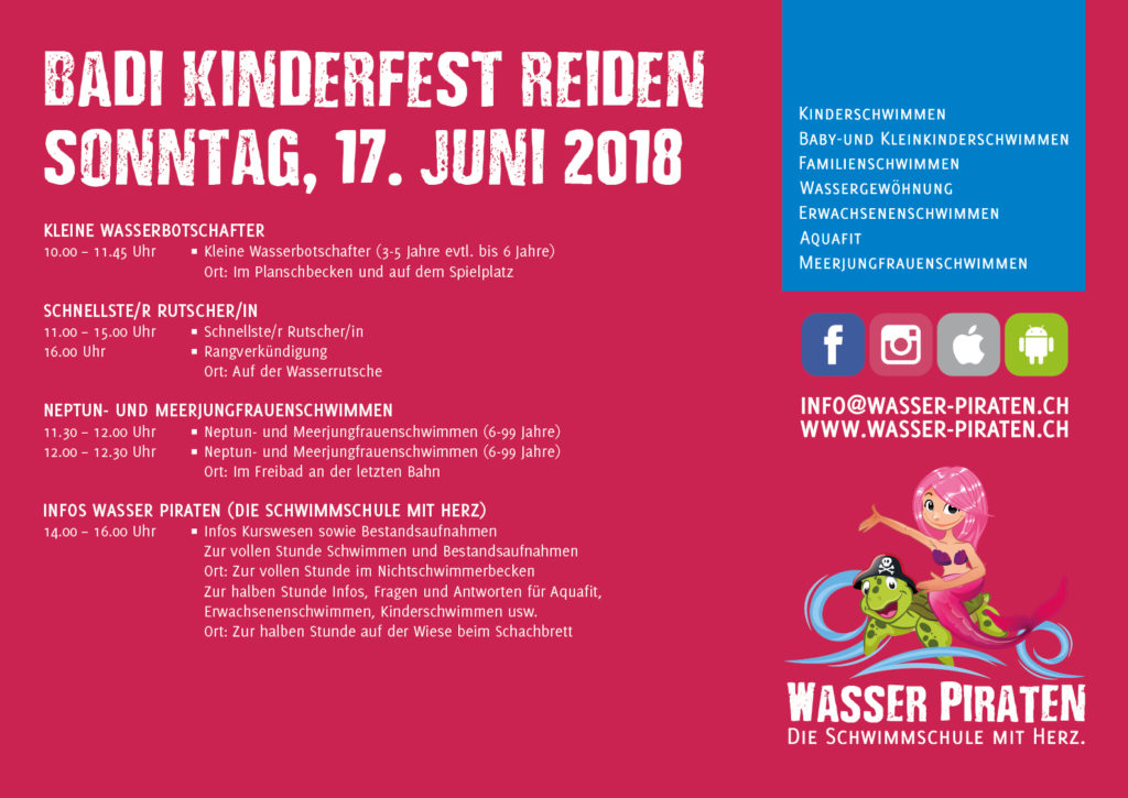 Badi Kinderfest Reiden 2018 Sonntag